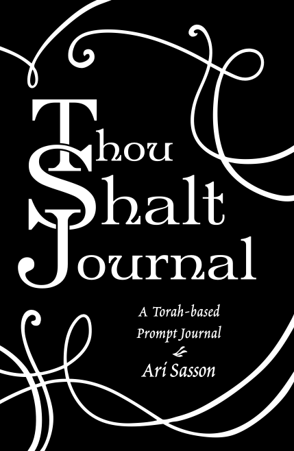 Book cover of 'Thou Shalt Journal' with decorative text on a black background

